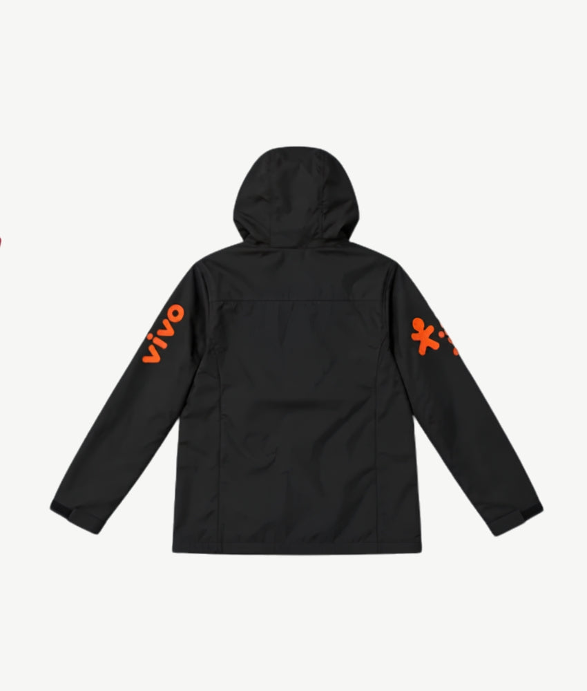 BRAZIL 2026 BLACK HOODED WINDBREAKER