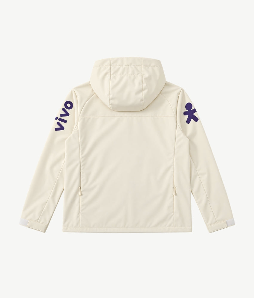 BRAZIL 2026 CREAM HOODED WINDBREAKER
