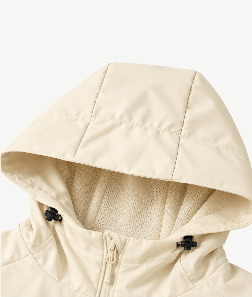 BRAZIL 2026 CREAM HOODED WINDBREAKER