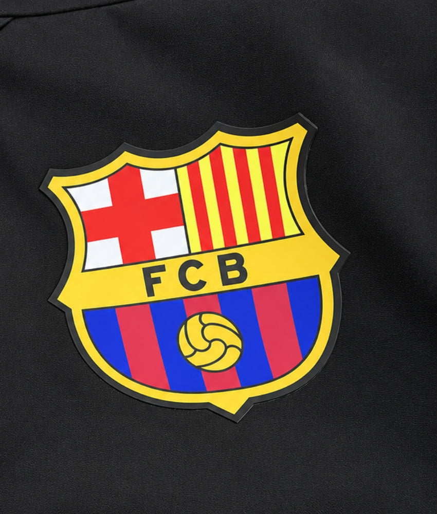 BARCELONA 2026 BLACK HOODED WINDBREAKER