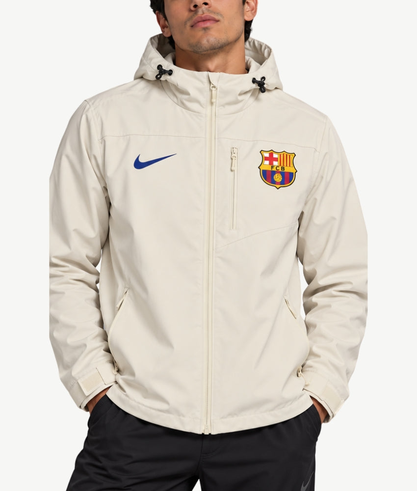 BARCELONA 2026 CREAM HOODED WINDBREAKER