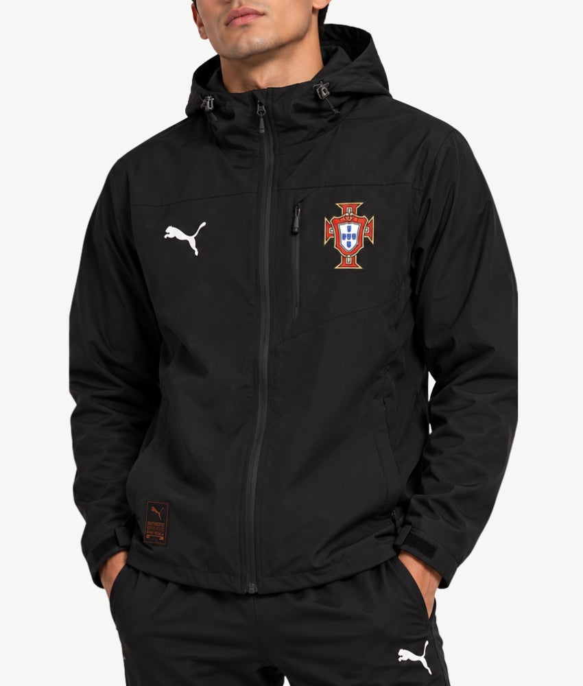 PORTUGAL 2026 BLACK HOODED WINDBREAKER