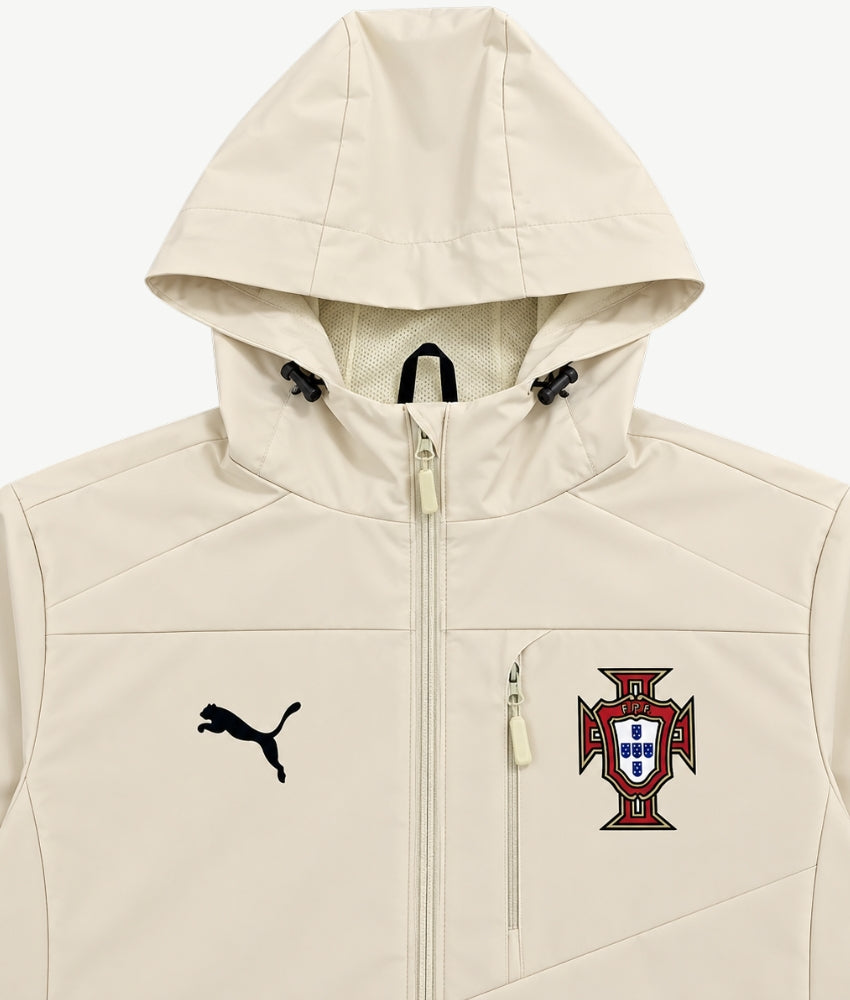 PORTUGAL 2026 CREAM HOODED WINDBREAKER