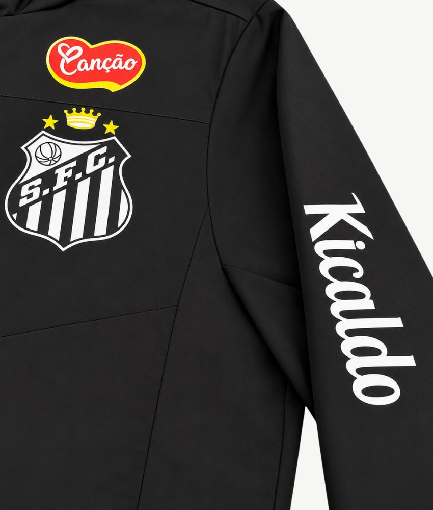 SANTOS 2026 BLACK HOODED WINDBREAKER