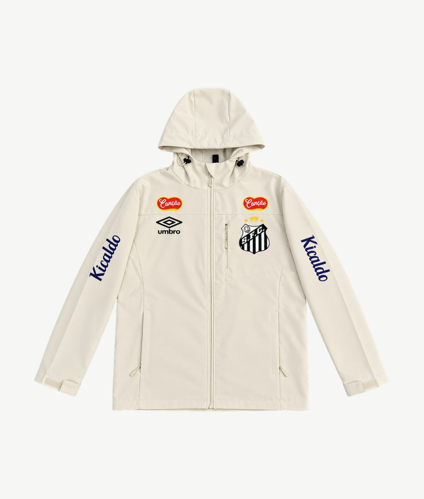 SANTOS 2026 CREAM HOODED WINDBREAKER