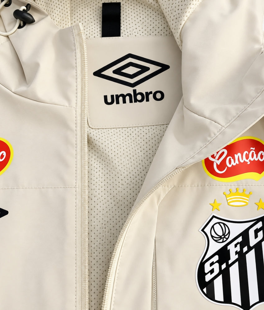 SANTOS 2026 CREAM HOODED WINDBREAKER