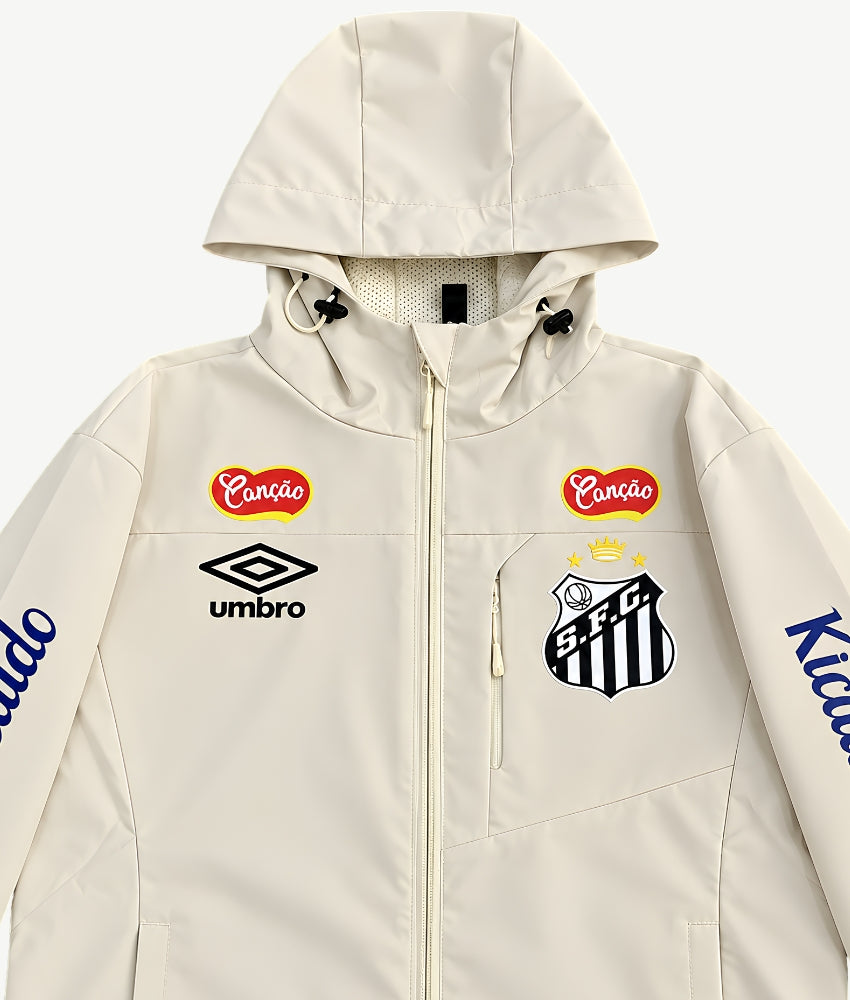 SANTOS 2026 CREAM HOODED WINDBREAKER