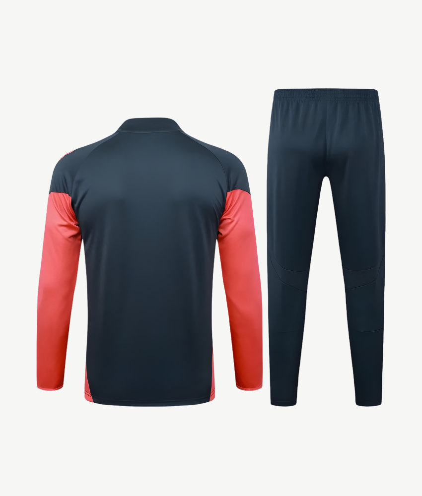 BAYERN MUNICH 2025/26 GREY/RED 1/4 ZIP TRACKSUIT