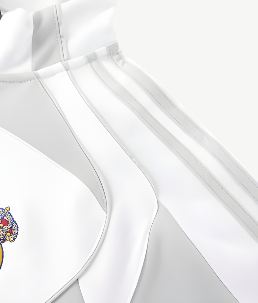 REAL MADRID 2025/26 WHITE FULL ZIP TRACKSUIT