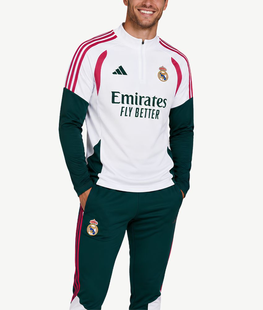REAL MADRID 2026/27 HOME 1/4 ZIP TRACKSUIT