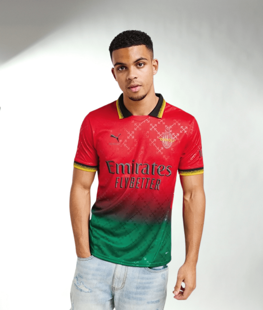 AC MILAN "OFF" FASHION COLLAB RED 2024/25 SPECIAL EDITION SHIRT-Shirt - False9Fits