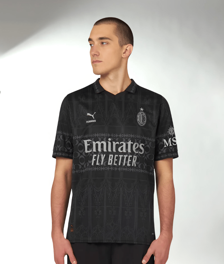 AC MILAN X PUMA X PLEASURES 2023/24 REPLICA SHIRT-Shirt - False9Fits