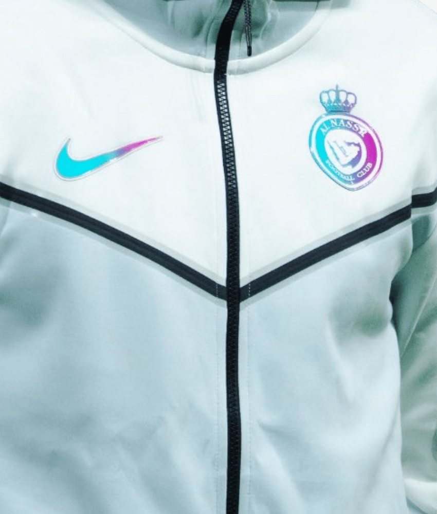 AL - NASSR 2024/25 WHITE - GREY TECHNICAL TRACKSUIT - Tracksuit & Jackets - False9Fits