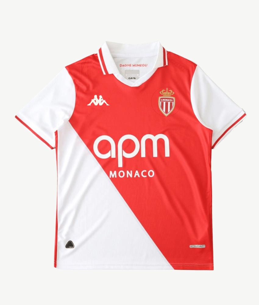 AS MONACO 2025/26 HOME SHIRT-Shirt - False9Fits