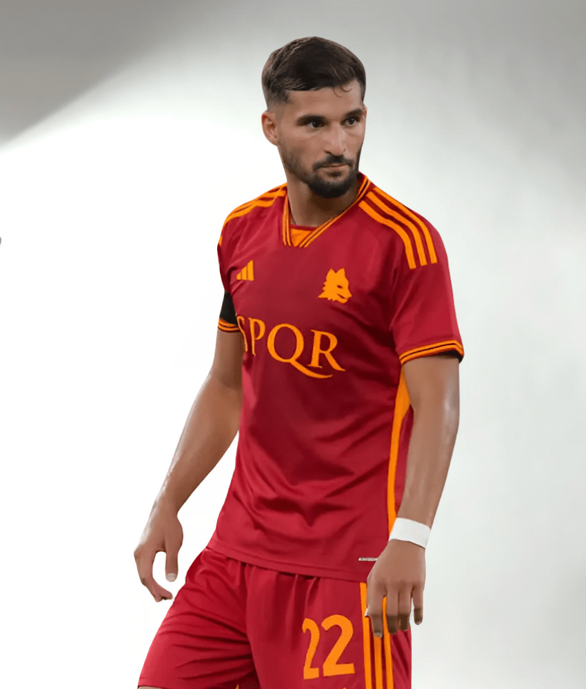 AS ROMA 2023/24 HOME SHIRT-Shirt - False9Fits