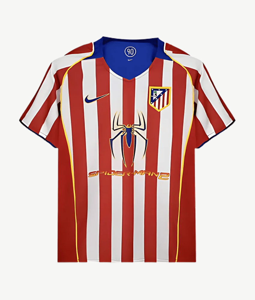 ATLETICO MADRID 2004/05 HOME RETRO SHIRT-Shirt - False9Fits