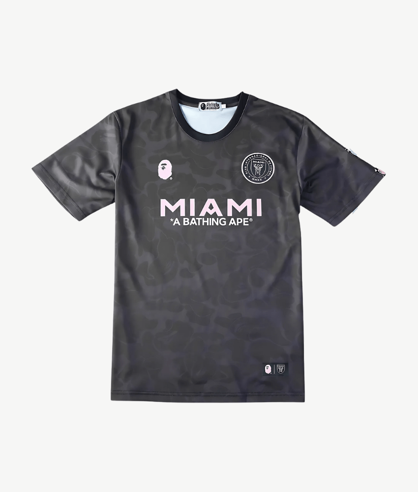 BAPE X INTER MIAMI 2023/24 BLACK CAMO SHIRT-Shirt - False9Fits