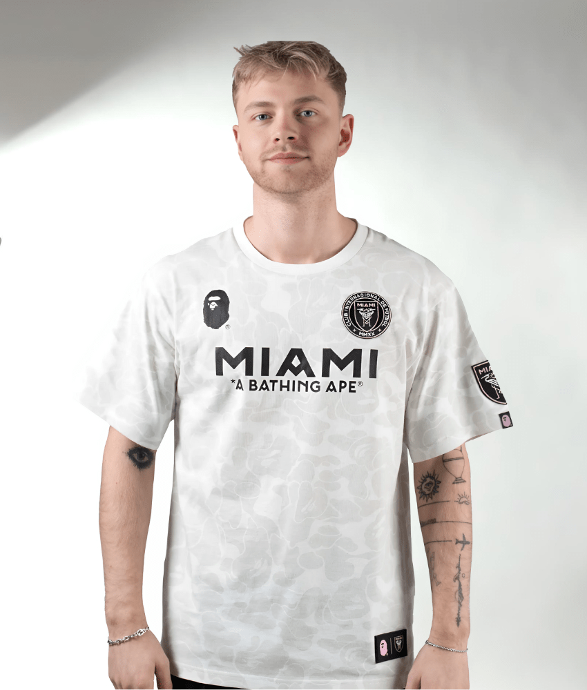 BAPE X INTER MIAMI 2023/24 WHITE CAMO SHIRT-Shirt - False9Fits