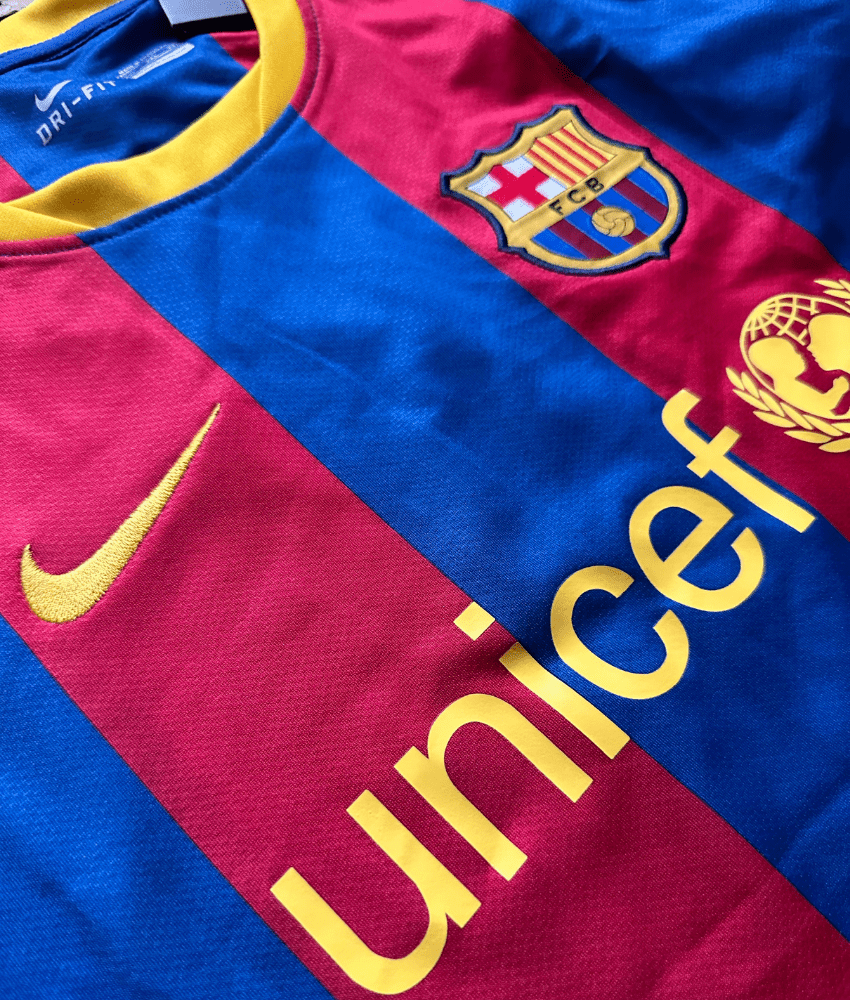 BARCELONA 2010/11 HOME RETRO SHIRT-Shirt - False9Fits