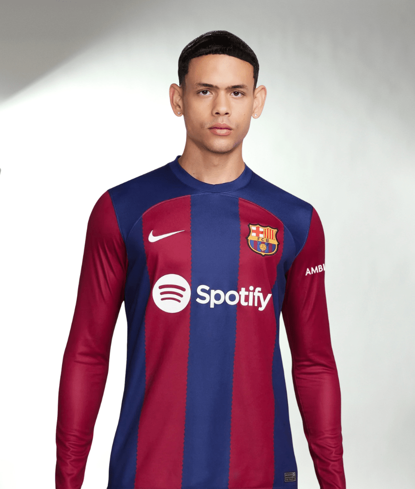 BARCELONA 2023/24 HOME KIT LONG SLEEVE - Shirt - False9Fits