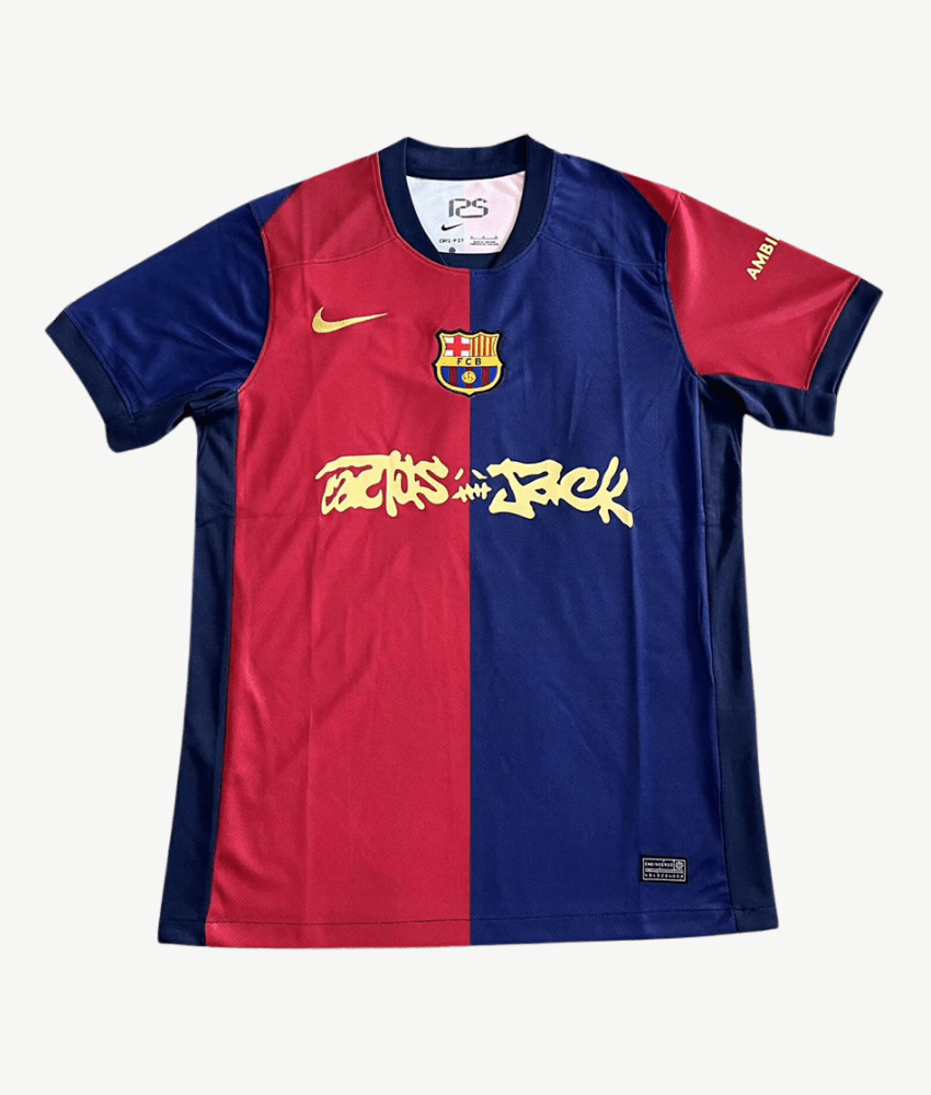 トップス cactus jack FC Barcelona LOGO TEE XL Buy Cactus Jack by Travis Scott x FC Barcelona Washed Spray
