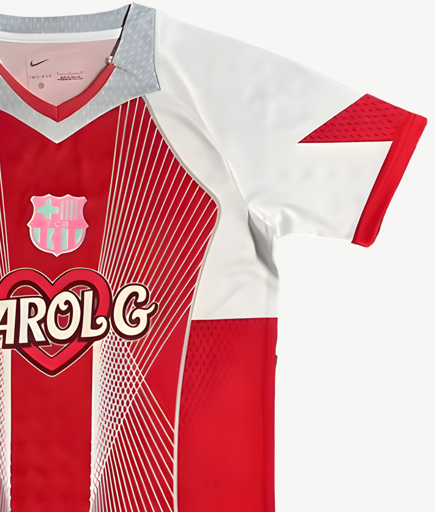 BARCELONA 2025/26 'KAROL G' SPECIAL EDITION (RED) SHIRT-Shirt - False9Fits