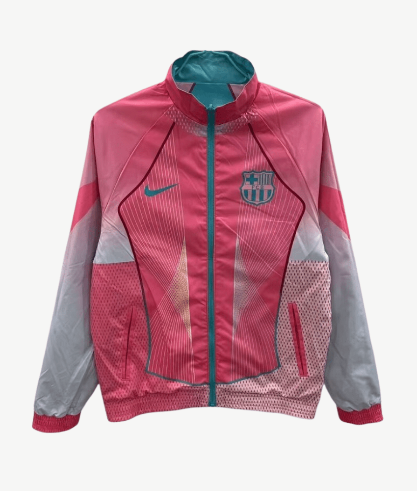 BARCELONA 2025/26 PINK/BLUE REVERSIBLE WINDBREAKER - Tracksuit & Jackets - False9Fits
