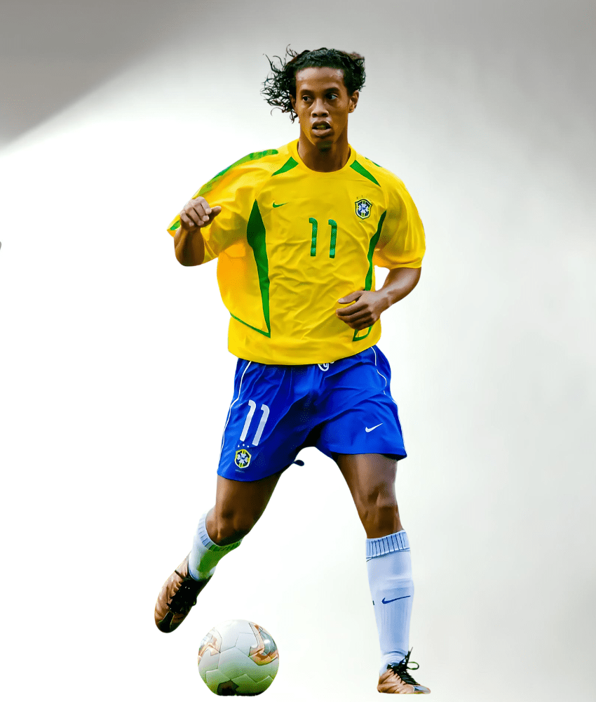 BRAZIL 2002 HOME RETRO SHIRT-Shirt - False9Fits