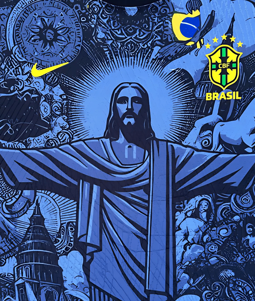 BRAZIL 2024/25 BLUE 'CHRIST THE REDEEMER' SPECIAL EDITION SHIRT-Shirt - False9Fits