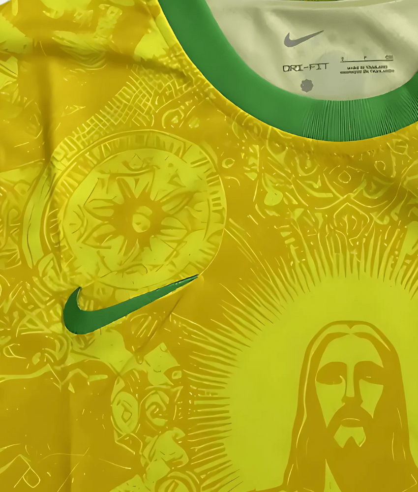 BRAZIL 2024/25 GOLD 'CHRIST THE REDEEMER' SPECIAL EDITION SHIRT-Shirt - False9Fits