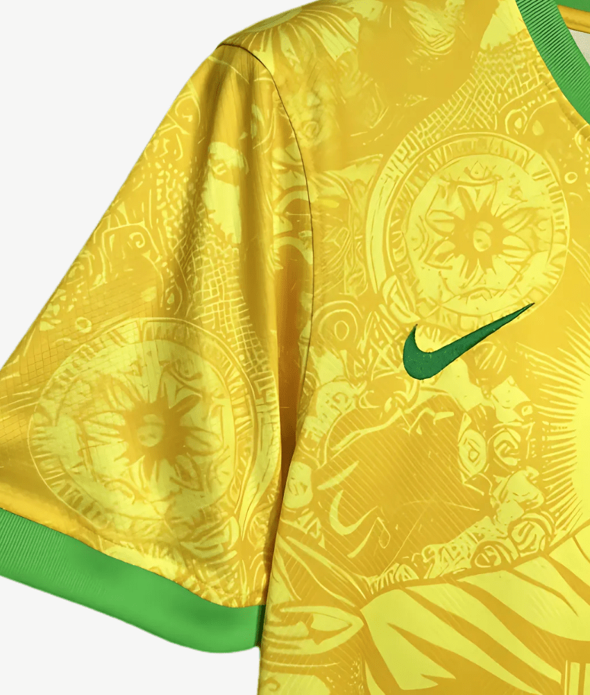 BRAZIL 2024/25 GOLD 'CHRIST THE REDEEMER' SPECIAL EDITION SHIRT-Shirt - False9Fits