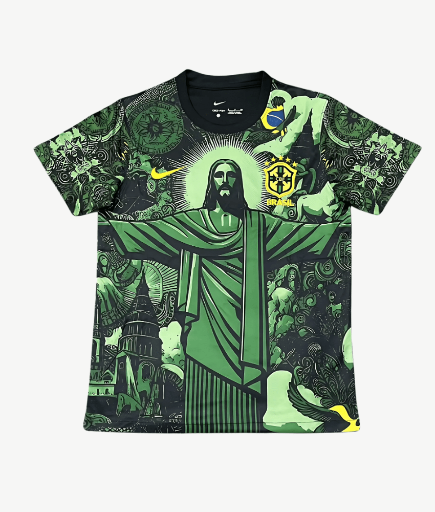BRAZIL 2024/25 GREEN 'CHRIST THE REDEEMER' SPECIAL EDITION SHIRT-Shirt - False9Fits