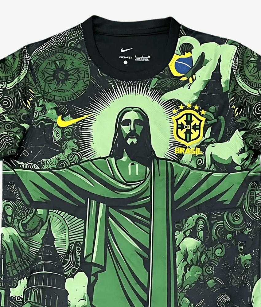 BRAZIL 2024/25 GREEN 'CHRIST THE REDEEMER' SPECIAL EDITION SHIRT-Shirt - False9Fits