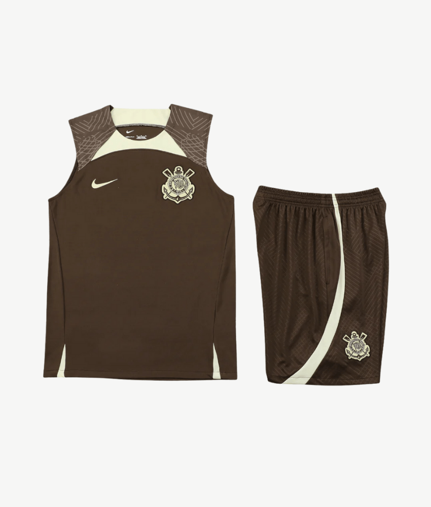 CORINTHIANS 2023 BROWN VEST & SHORTS SET - Vest Set - False9Fits