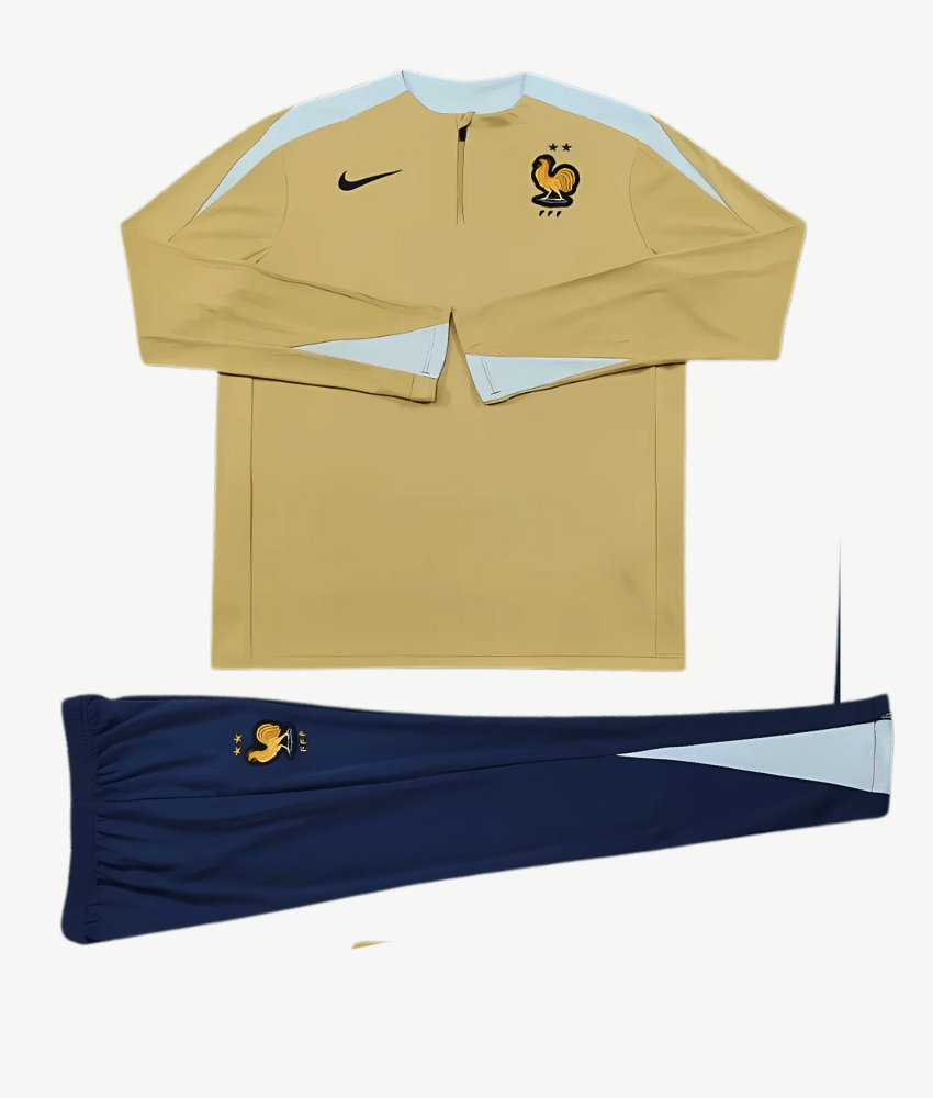 FRANCE 2024/25 KHAKI TRACKSUIT - Tracksuit & Jackets - False9Fits