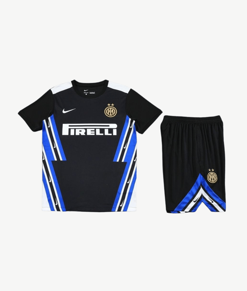 INTER MILAN 2025/26 BLACK 'OLD - SCHOOL' TRAINING SET-Shirt - False9Fits