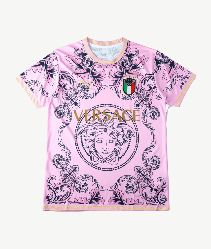 ITALY X VERSACE 2022 CONCEPT (PINK) HOME SHIRT-Shirt - False9Fits