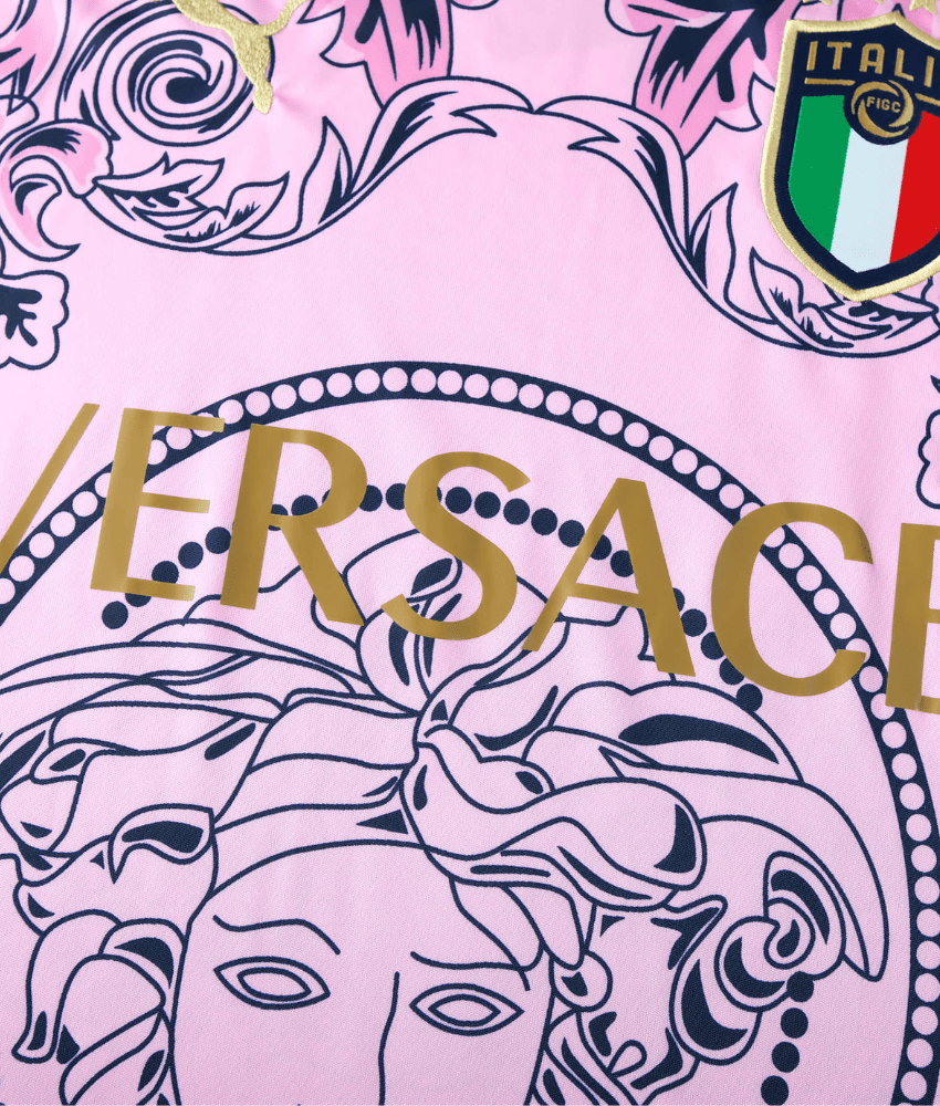 ITALY X VERSACE 2022 CONCEPT (PINK) HOME SHIRT-Shirt - False9Fits