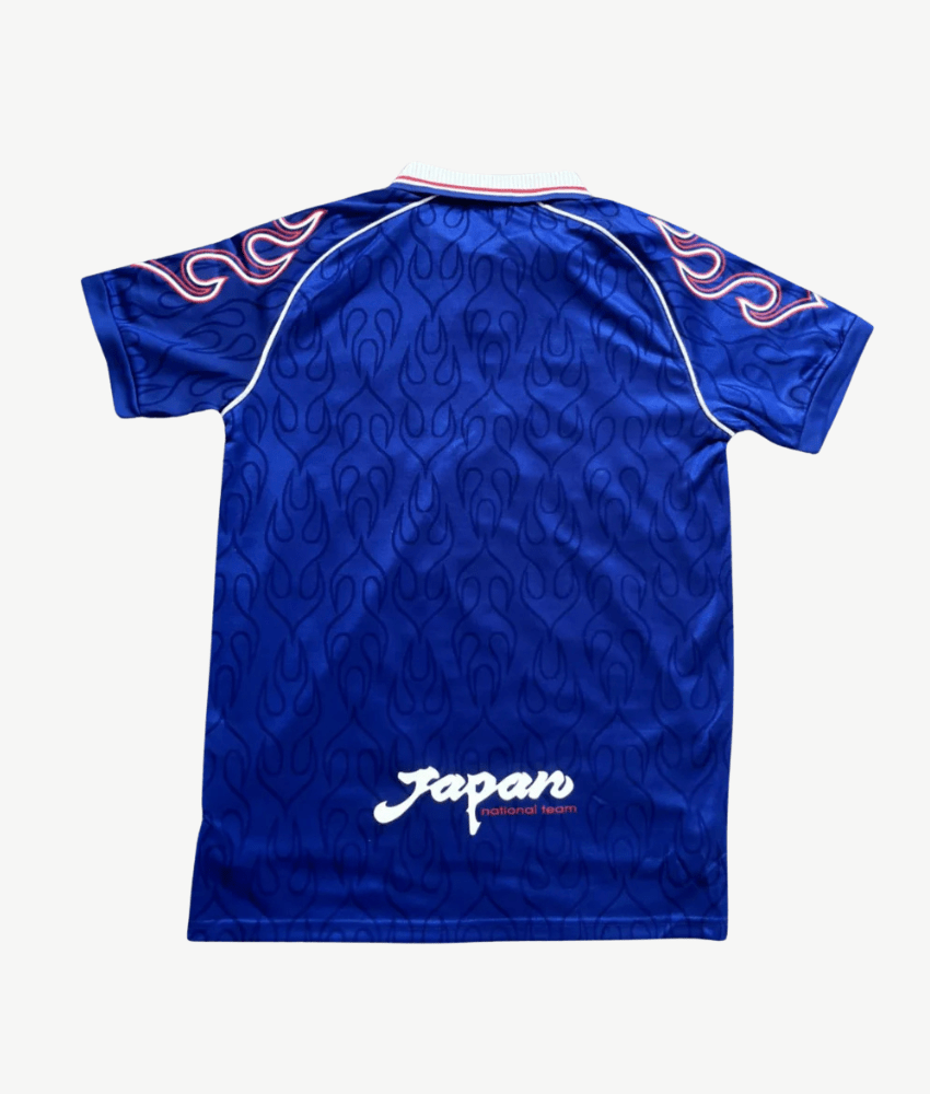 JAPAN 1998 BLUE 'FLAME' RETRO SHIRT-Shirt - False9Fits
