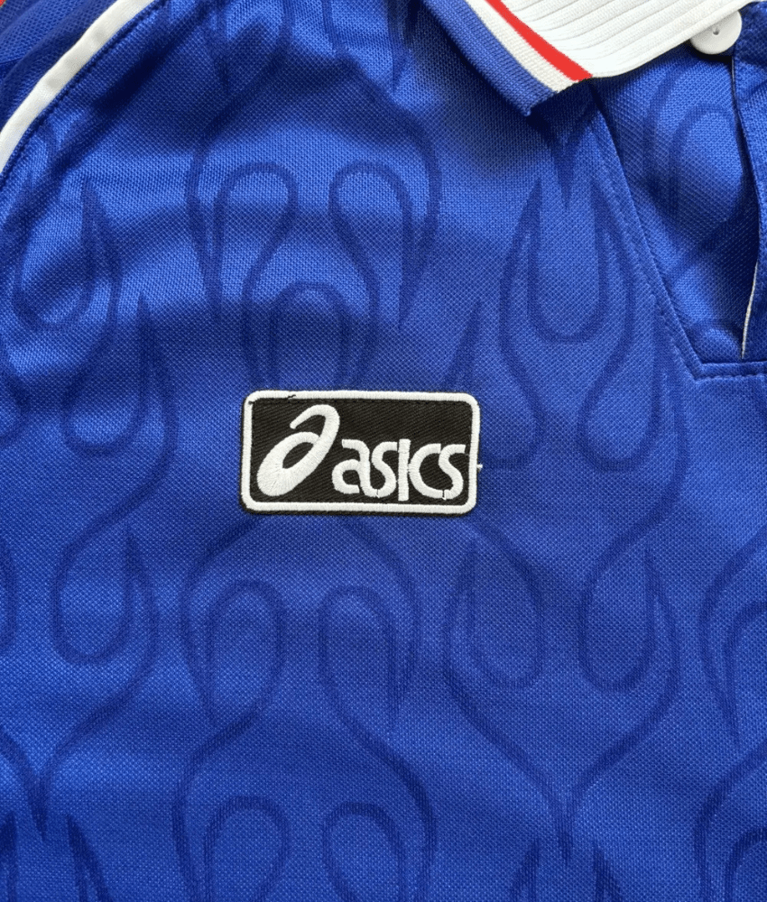 JAPAN 1998 BLUE 'FLAME' RETRO SHIRT-Shirt - False9Fits