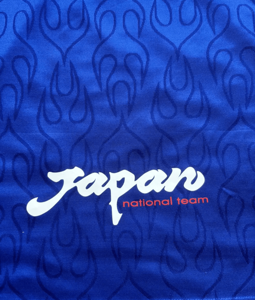 JAPAN 1998 BLUE 'FLAME' RETRO SHIRT-Shirt - False9Fits