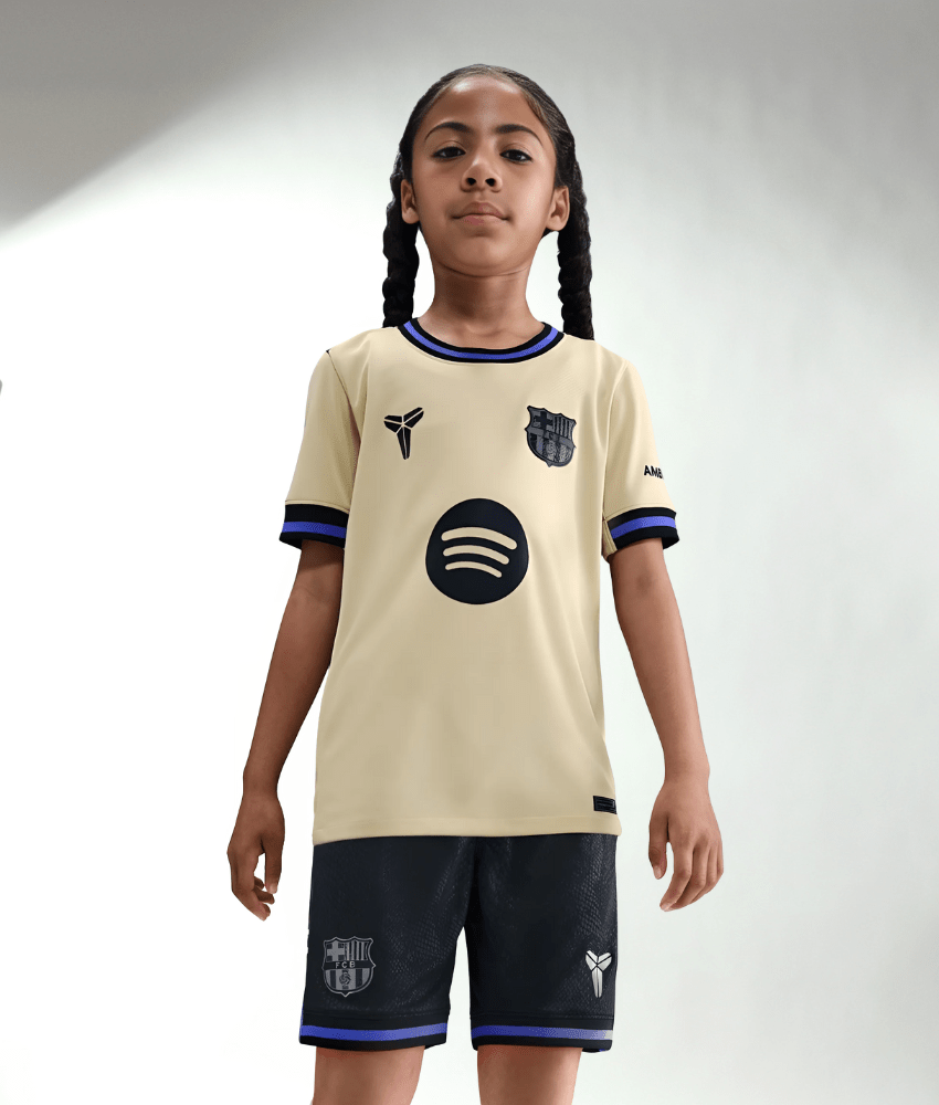 (KIDS) BARCELONA 2025/26 AWAY KIT-Shirt - False9Fits