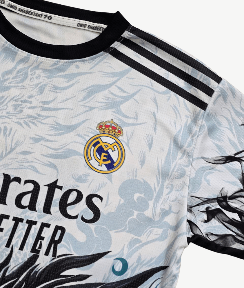 (KIDS) REAL MADRID 2025/26 'BLACK DRAGON' KIT-Shirt - False9Fits