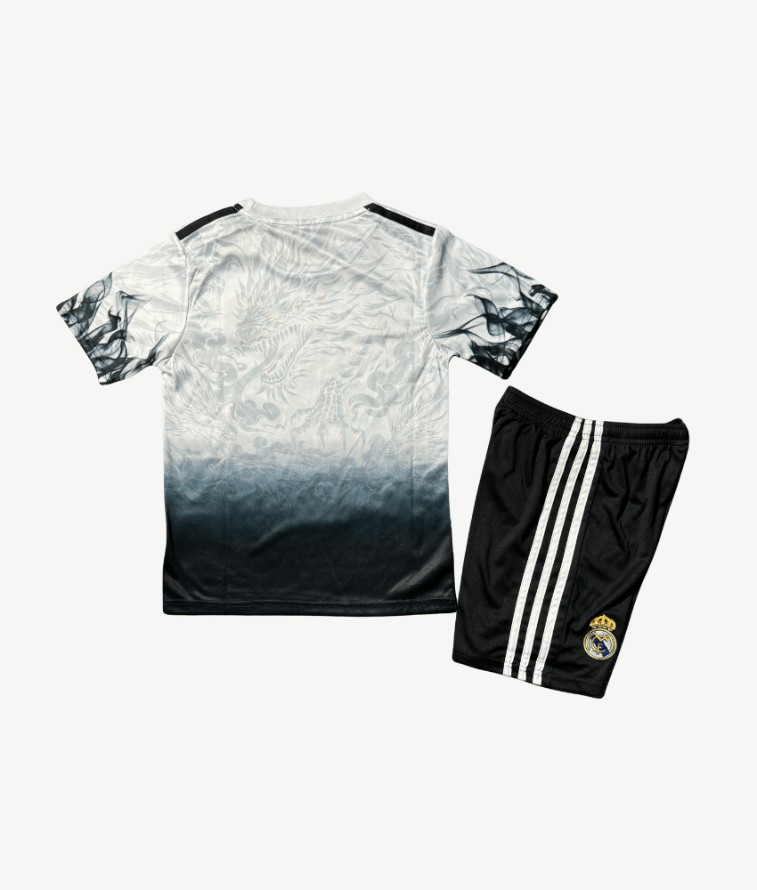 (KIDS) REAL MADRID 2025/26 'BLACK DRAGON' KIT-Shirt - False9Fits