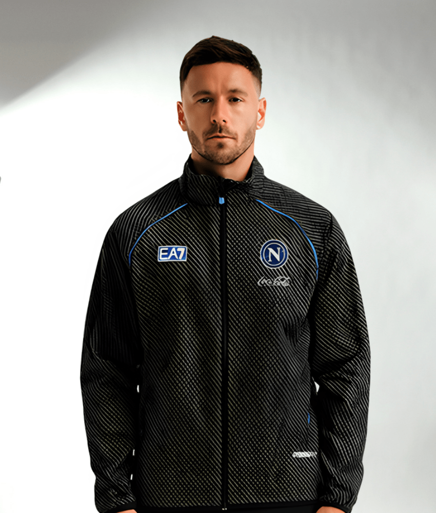 NAPOLI 2025/26 BLACK WINDBREAKER - Tracksuit & Jackets - False9Fits