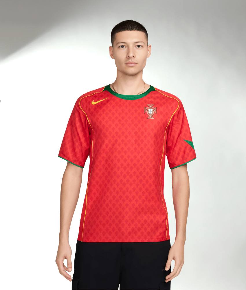 PORTUGAL 2004 RETRO HOME SHIRT-Shirt - False9Fits