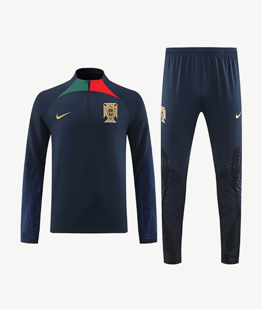 PORTUGAL 2022 STRIKE BLUE 1/4 ZIP TRACKSUIT - Tracksuit & Jackets - False9Fits
