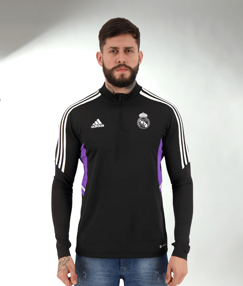 REAL MADRID 2022/23 BLACK TRACKSUIT - Tracksuit & Jackets - False9Fits