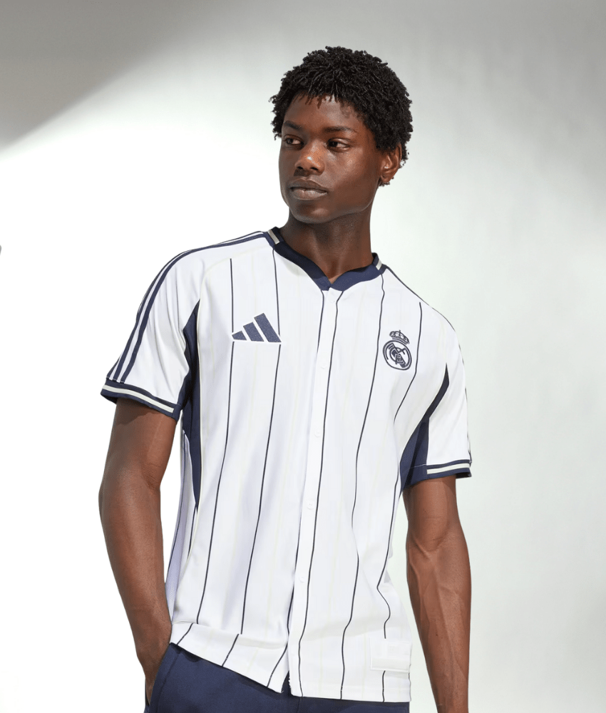 REAL MADRID 2025/26 RETRO BASEBALL SHIRT-Shirt - False9Fits