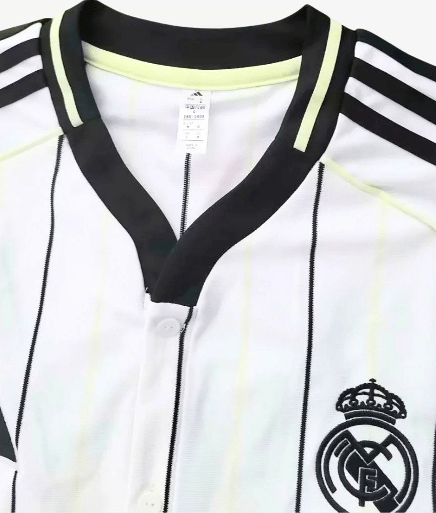 REAL MADRID 2025/26 RETRO BASEBALL SHIRT-Shirt - False9Fits